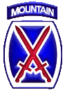 10th Mountain Division Patch.